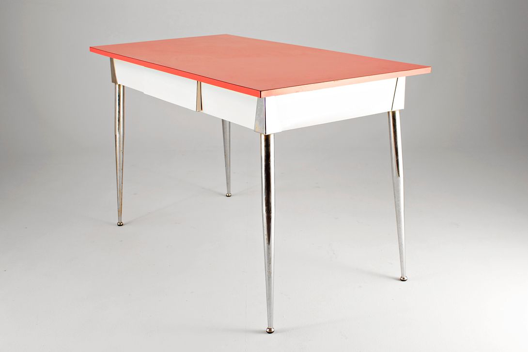 Foto Red Italian Kitchen Table 1952 h80x130x70