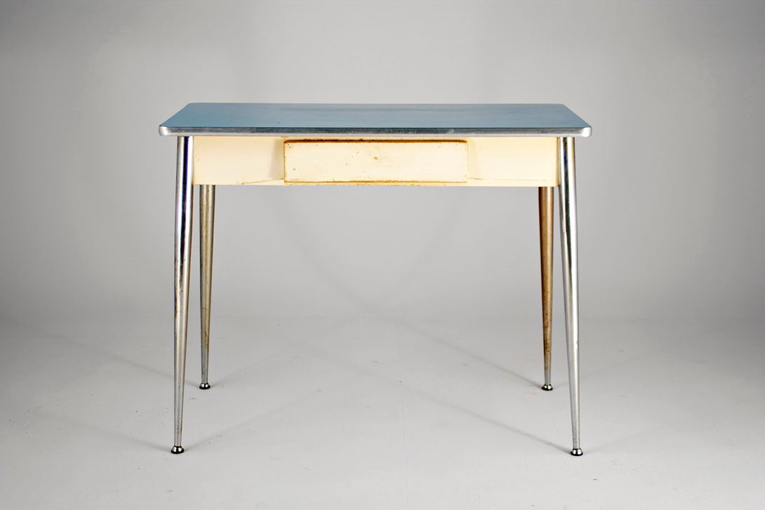 Foto Blue Italian Kitchen Table 1953 h79x99x49