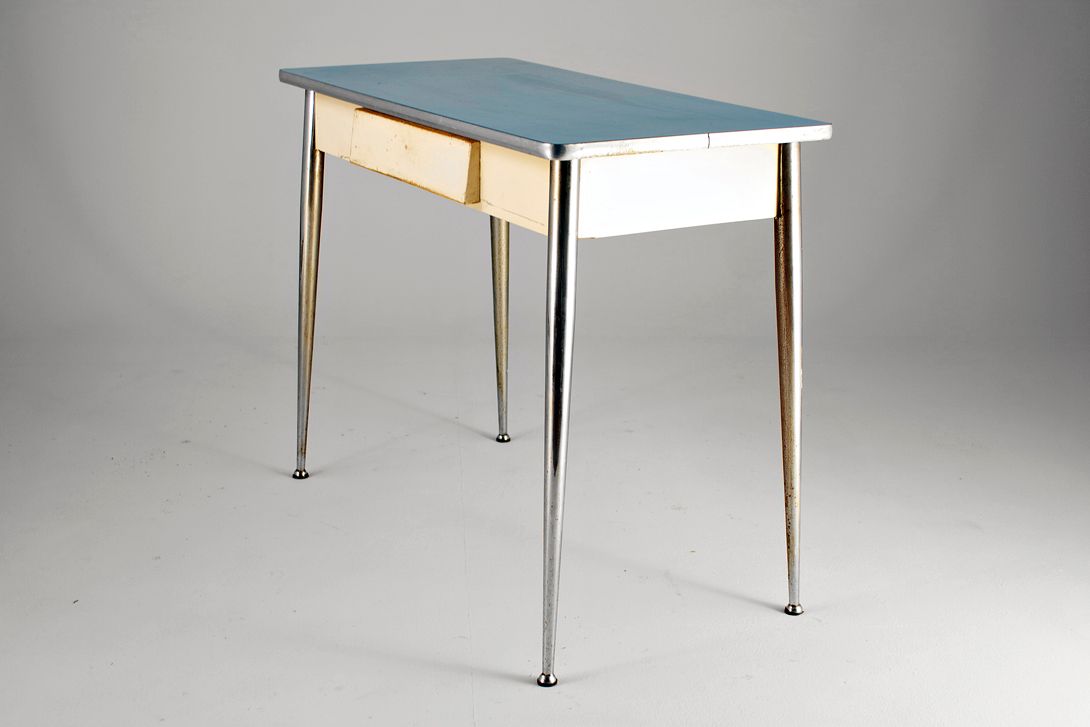 Foto Blue Italian Kitchen Table 1953 h79x99x49