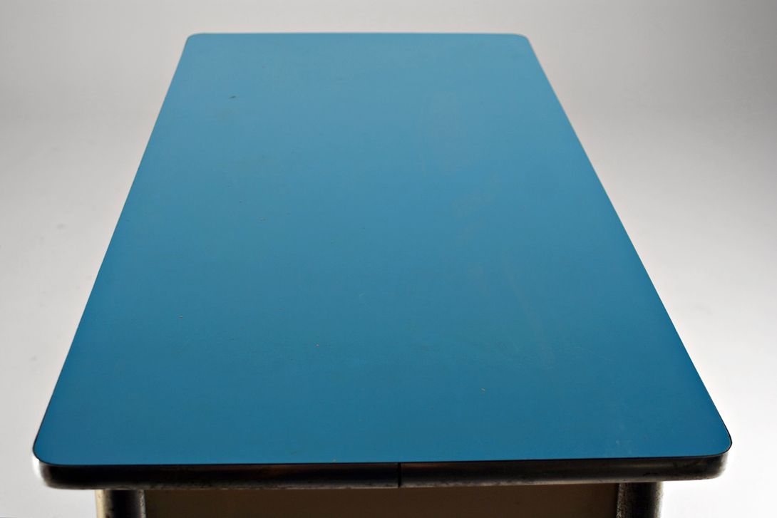 Foto Blue Italian Kitchen Table 1953 h79x99x49