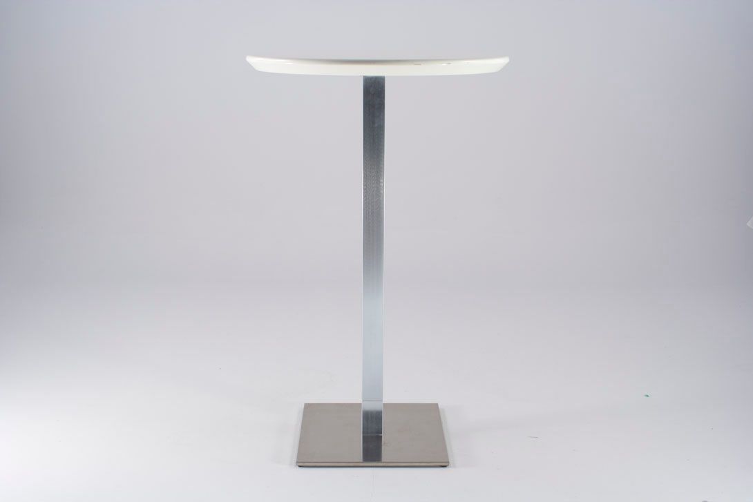 Foto (33470) High Table with Squared Base and White Round Top h110x70