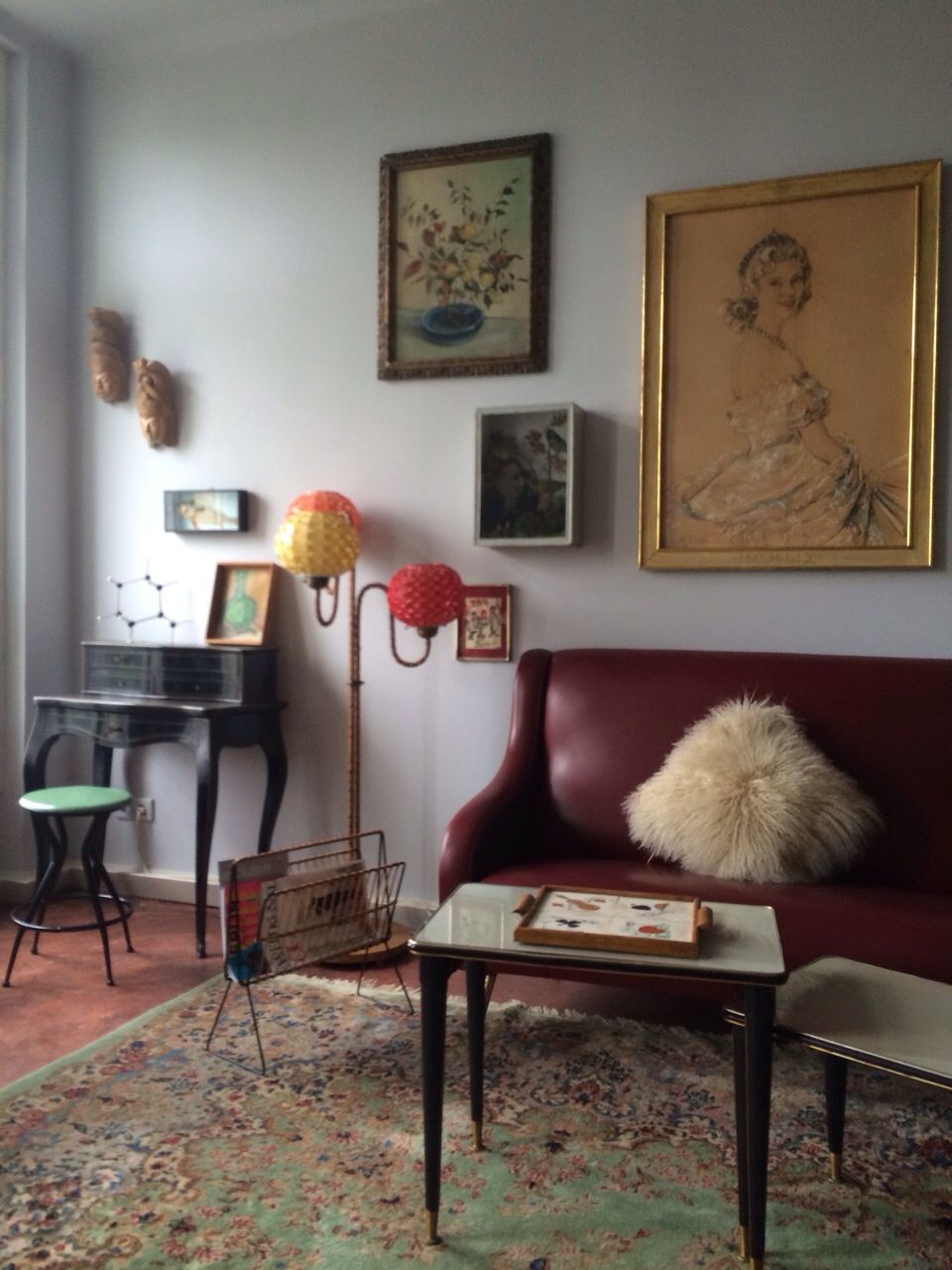 Foto Set of Italian Leather and Glass Nesting Tables by Umberto Mascagni 1951 h60x40x50