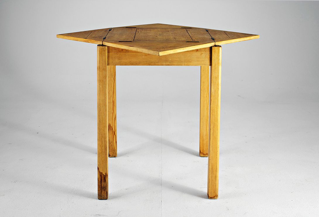 Foto Wooden Kitchen Table with Folding Top h78x55-70
