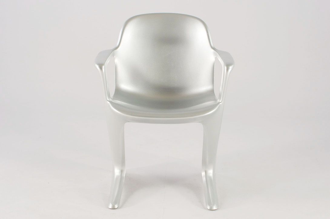 Foto GDR Silver Moeckl Z-Chair with Armrests by Horn