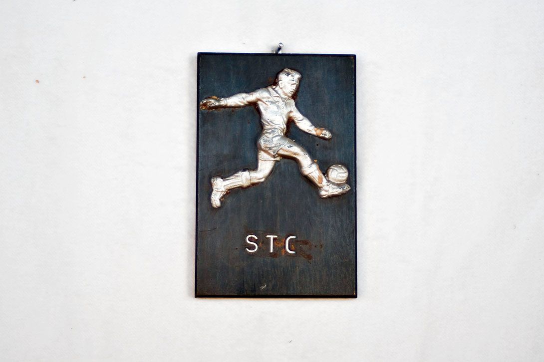 Foto Metal Relief Football Player 1945 h18x12 18A19