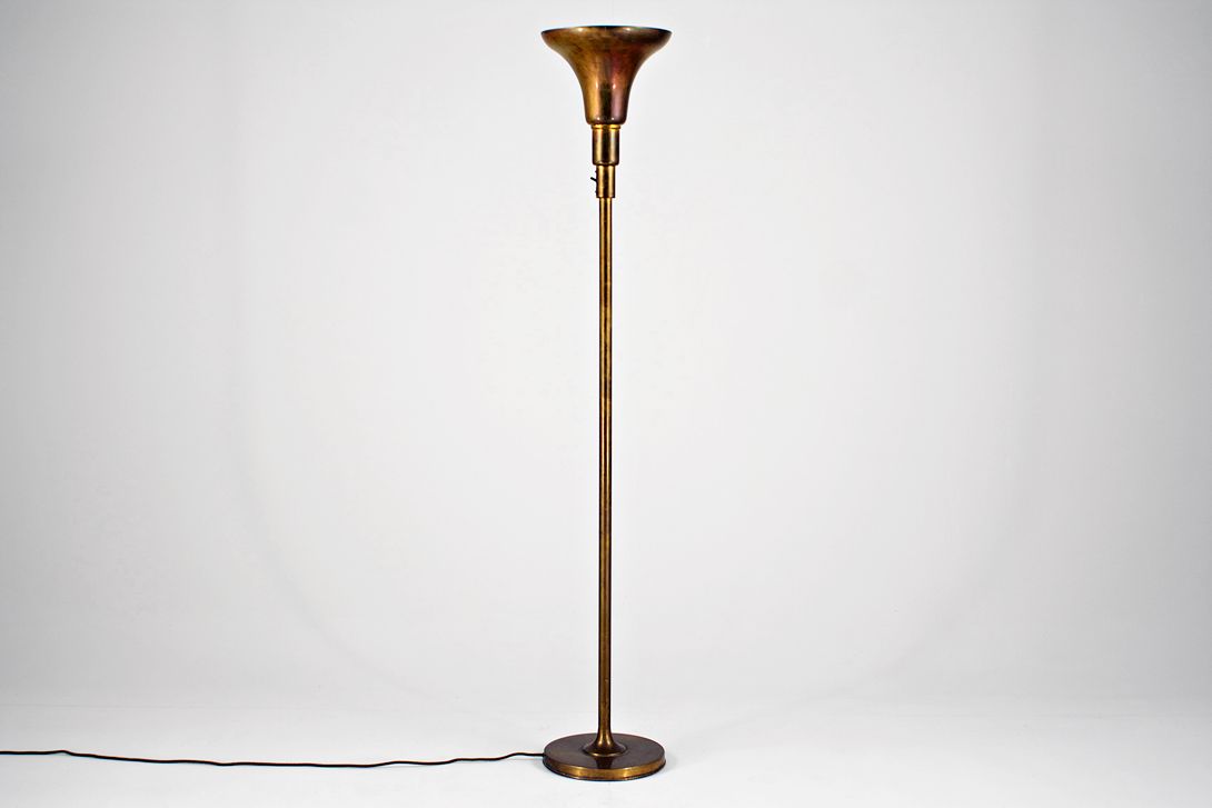 Foto Art Deco Floor Lamp Brass 1931 h170