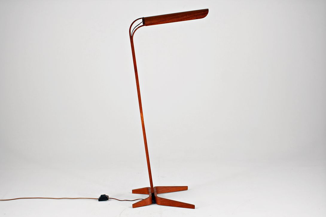 Foto Teak Danish Floor Lamp Streetstyle 1961 h120 G1+