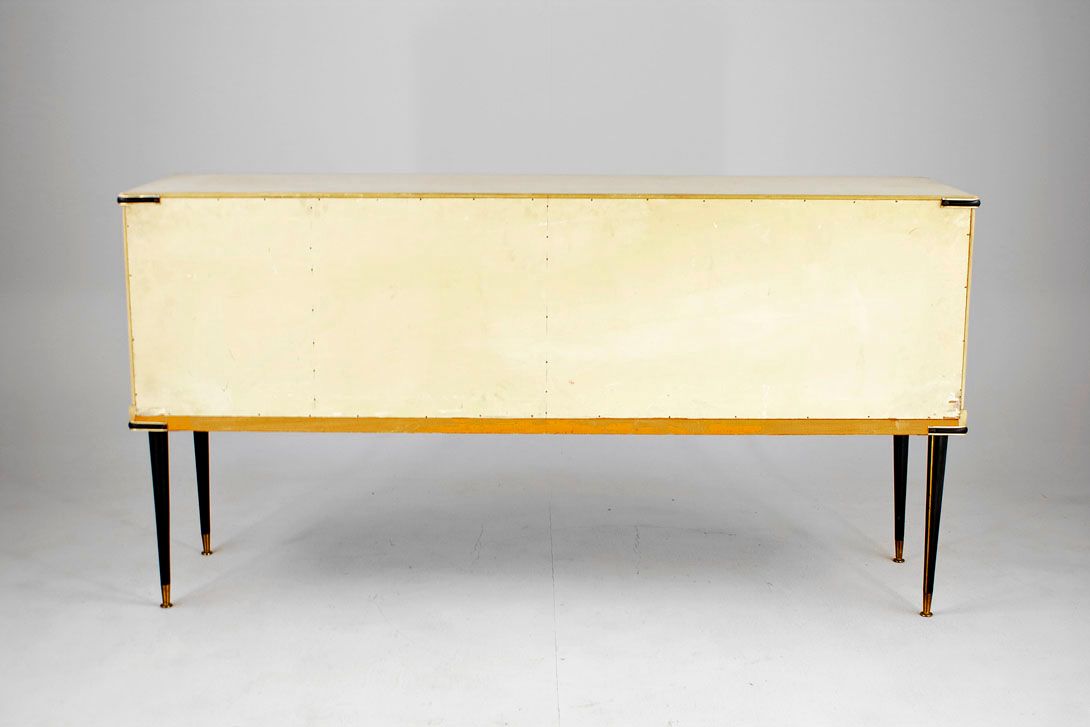 Foto Mascagni Italian Leather and Glass Sideboard 1954 w183