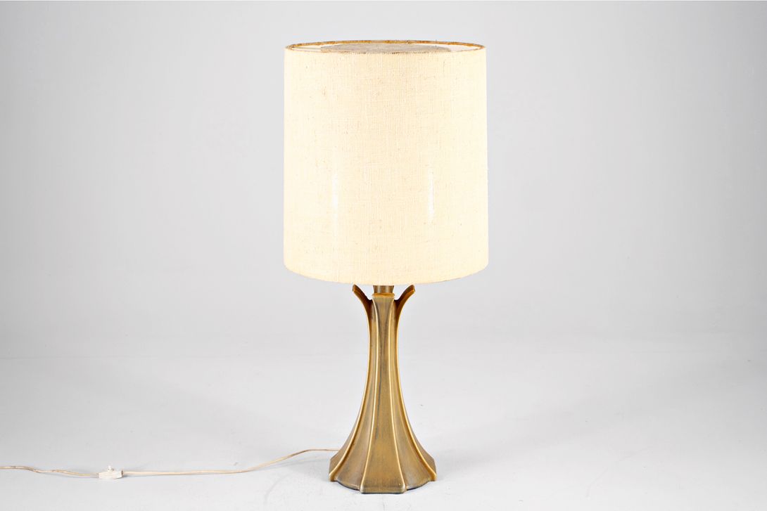 Foto Big Table Lamp Umber Ceramic Plant Shaped Food 1963 h90