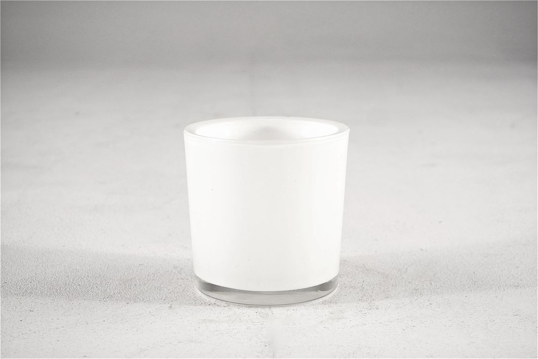 Foto Simple White Small Table Vase Glass h14