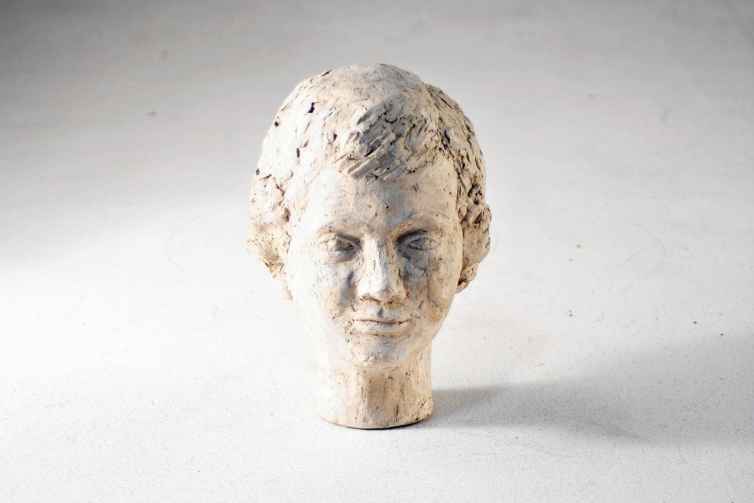 Foto White Clay Head GDR 1957 h27x18x15