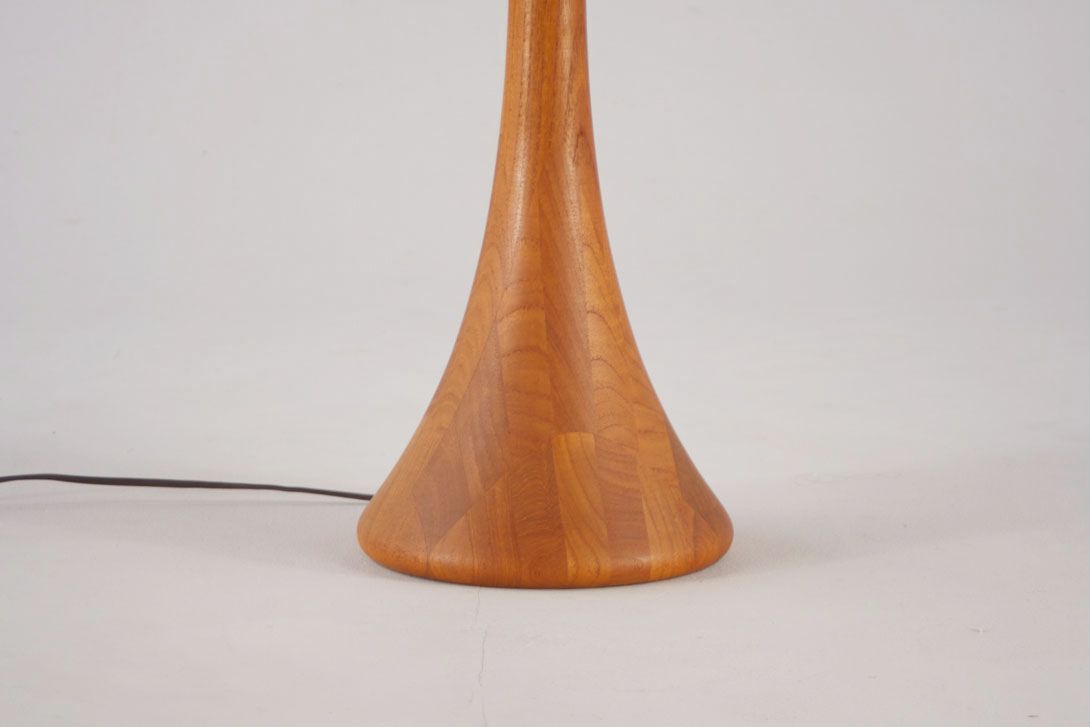 Foto Desk Lamp Danish Teak Reed Braided Shade h60