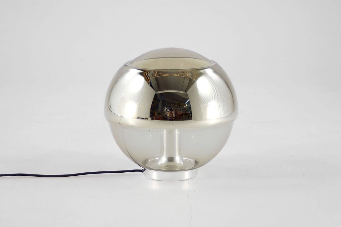Foto Bubble Lamp Glass Chrome Italy 1967 h30