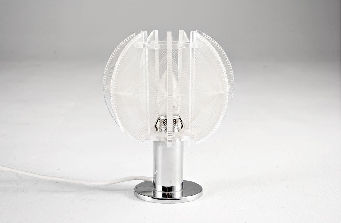 Foto Desk Lamp Acrylic Nylon Strips 1967 h25