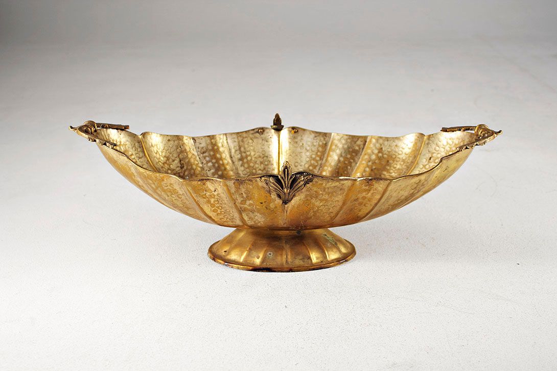 Foto Antique Classicistic Metal Fruit Bowl Gold/Brazen Colour Venezia 1890