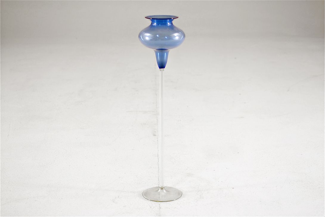 Foto Delicate Glass Vase Blue Top h35
