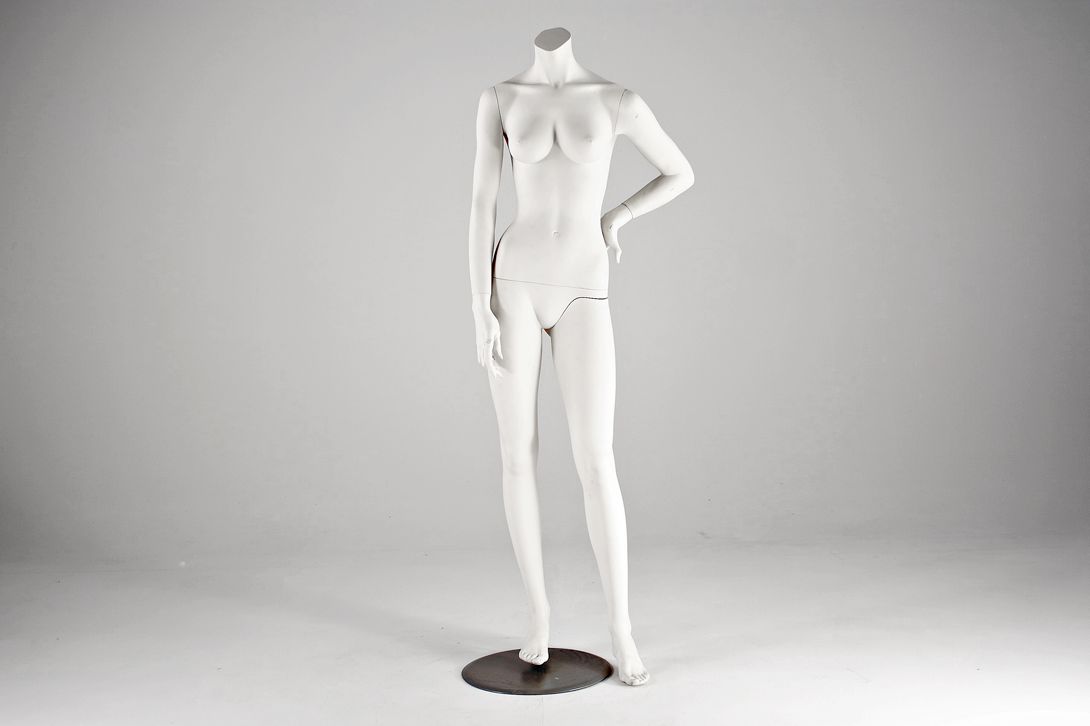 Foto Mannequin White Headless Female with Bowed Arm 2010