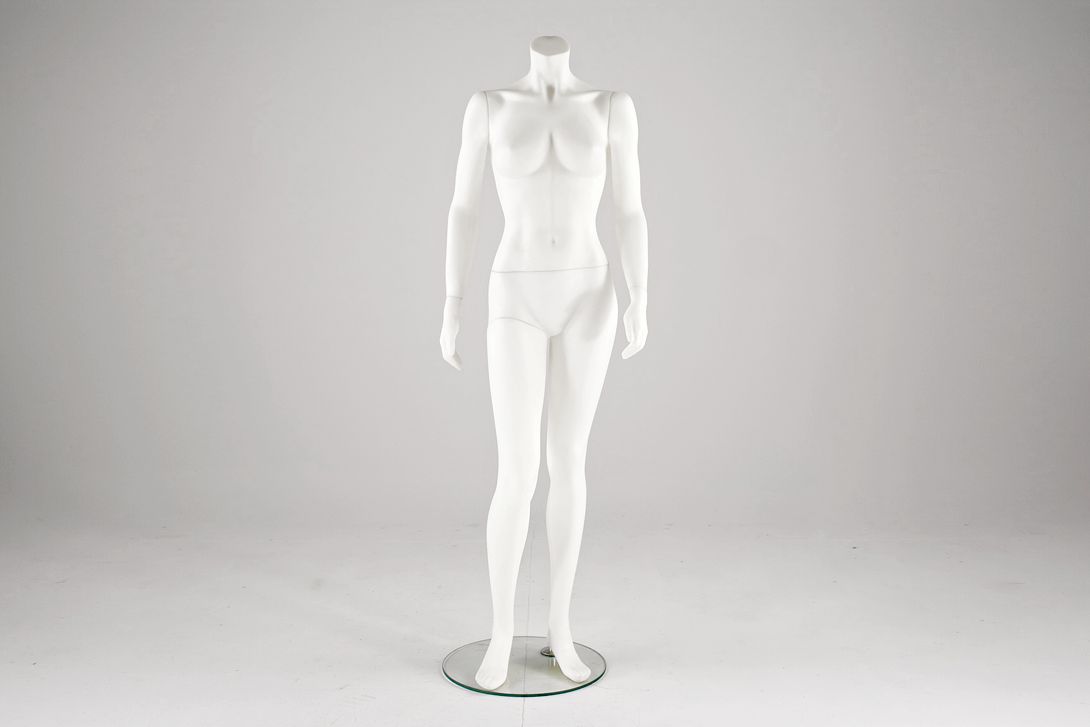 Foto Mannequin White Headless Female with Craned Arms 2010