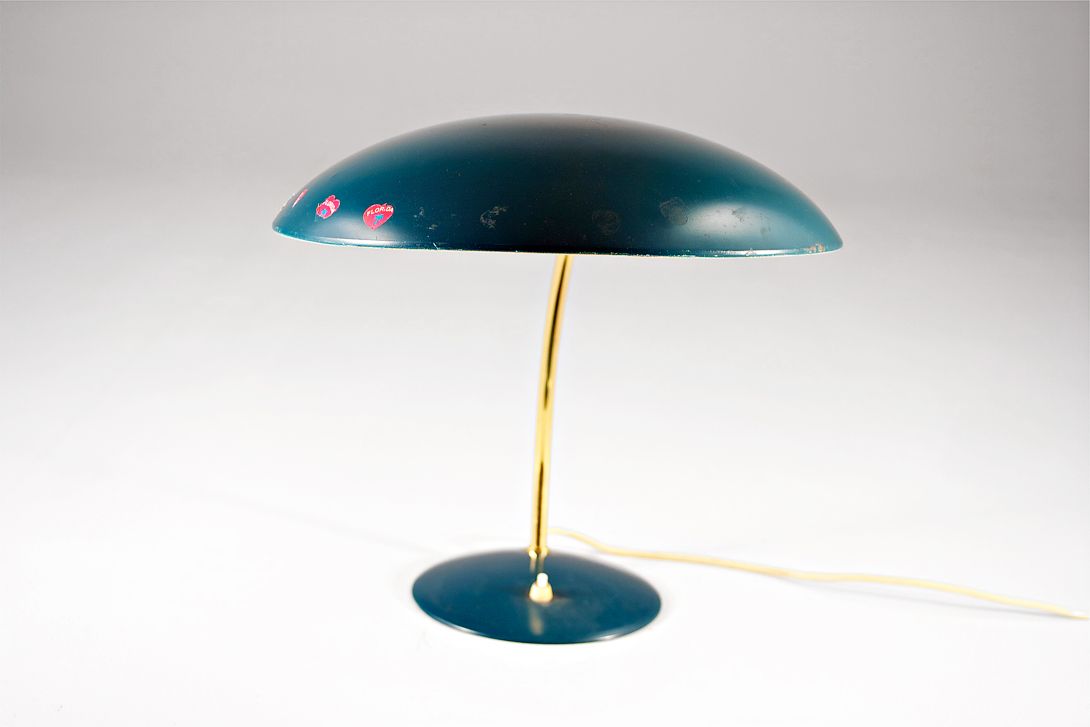 Foto Desk Lamp Bauhaus Petrol/Brass h40