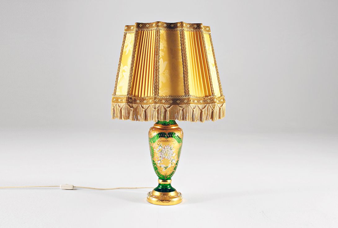 Foto Desk Lamp Baroque Glass 1955 h70