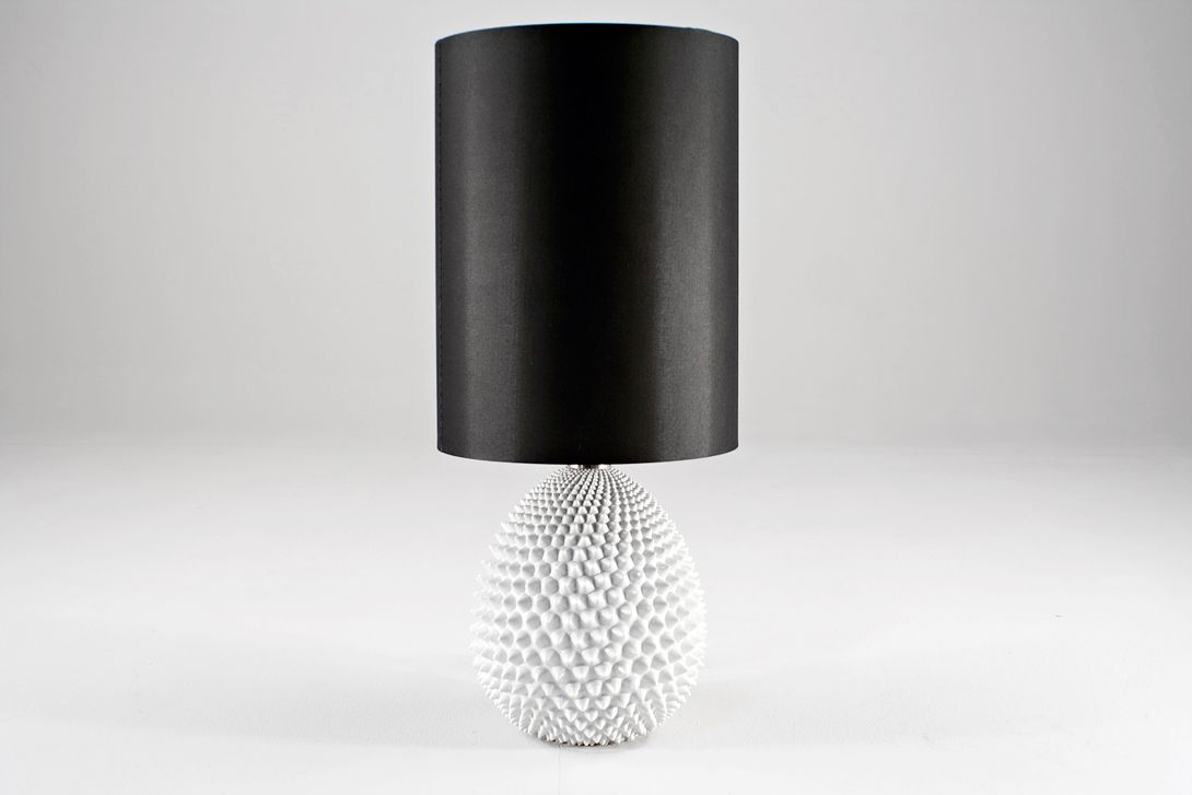 Foto Desk Lamp White Pineapple Black Shade h70