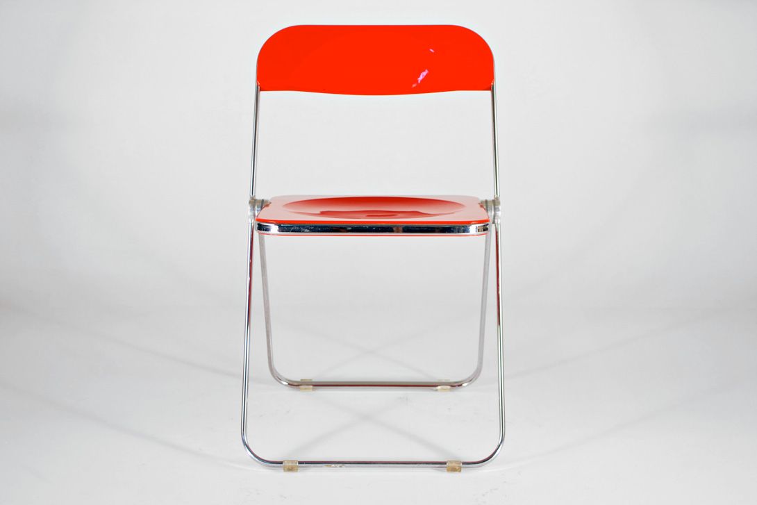 Foto Red Plia Folding Chair by Piretti for Castelli
