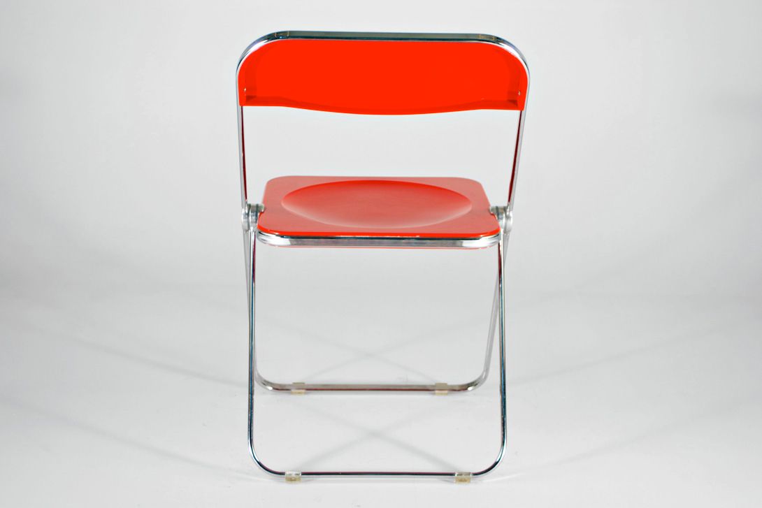 Foto Red Plia Folding Chair by Piretti for Castelli