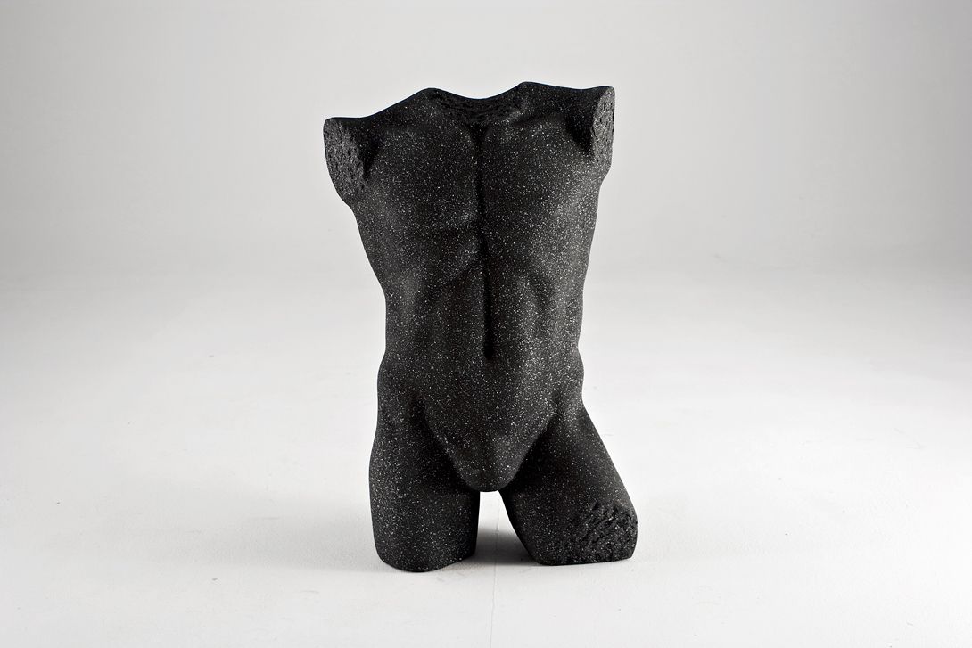 Foto Black Male Styrofoam Mannequin Torso