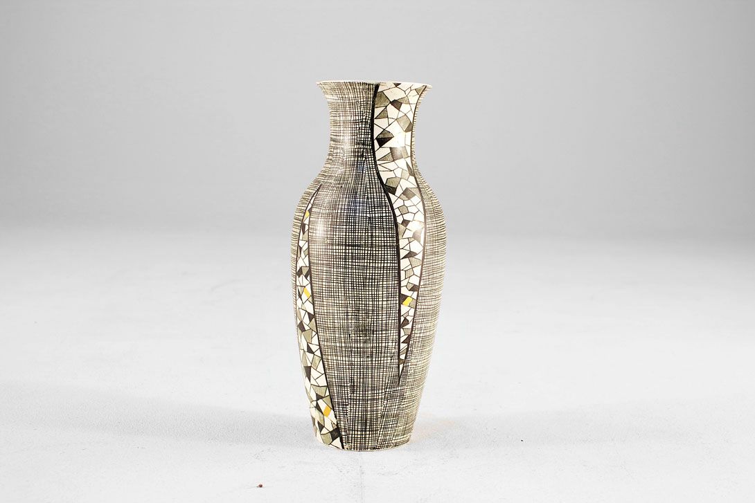 Foto Ceramic Vase Cross Lines h33 B5