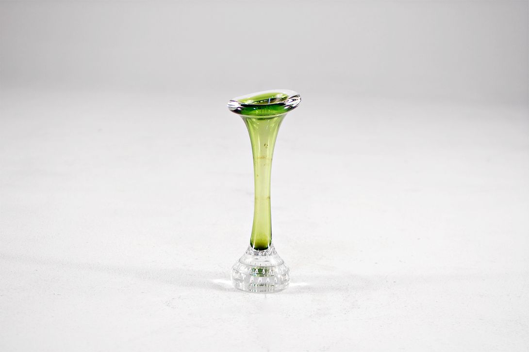 Foto Slim Green Glass Table Vase h19