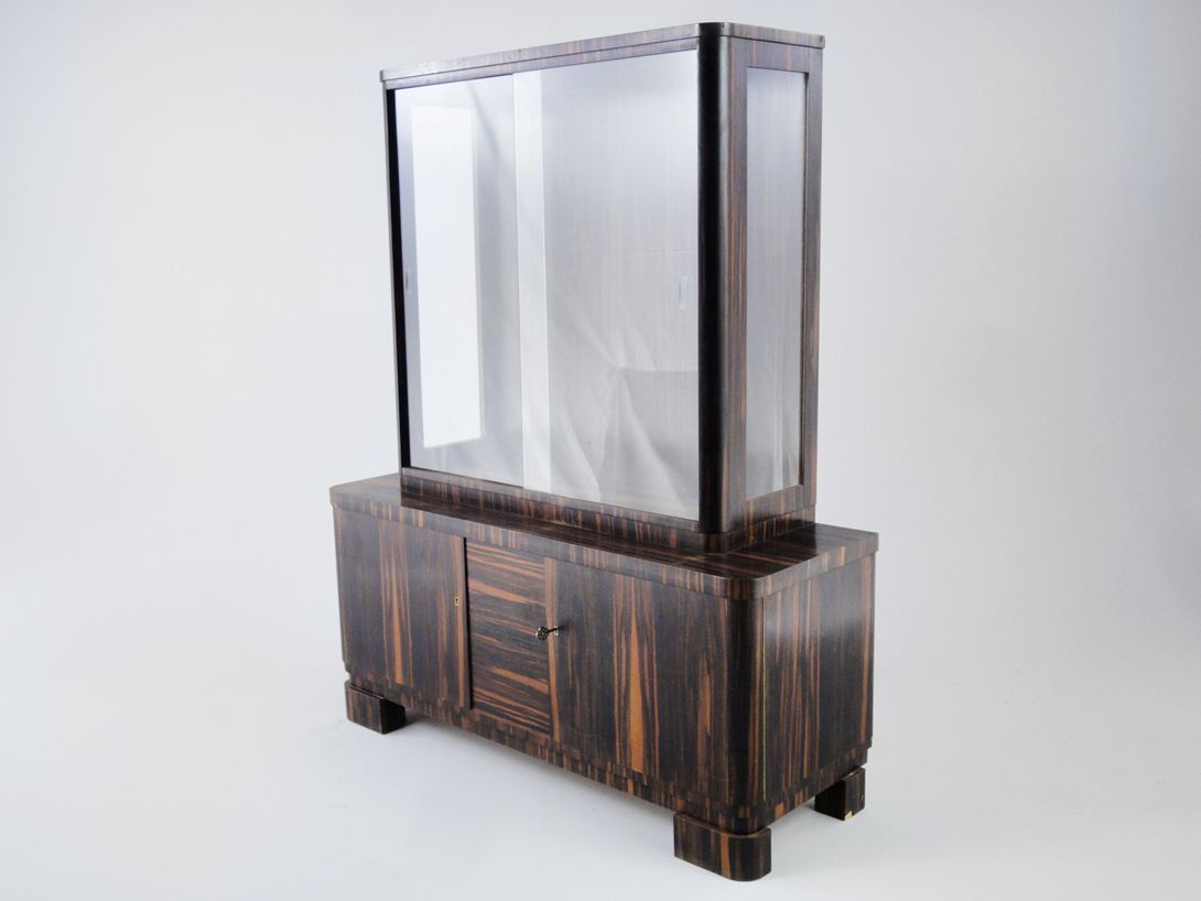 Foto Art Deco Zebrano Wooden Cabinet Potsdam 1925 *N