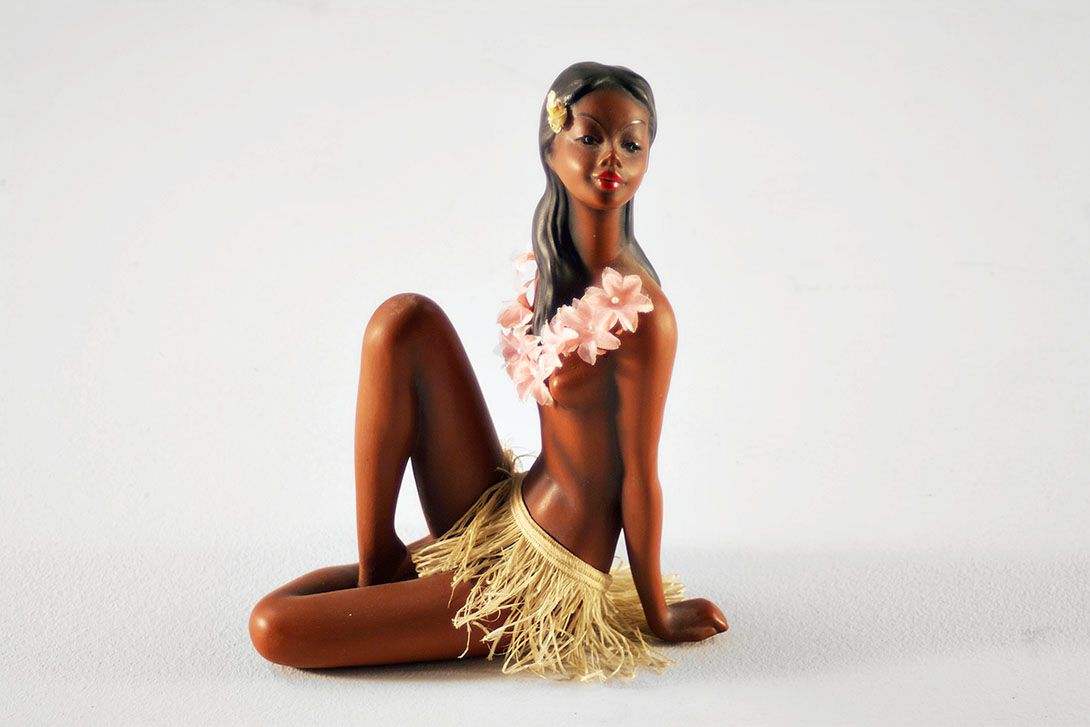 Foto Figurine Resting Beauty Hawaii 1950&#8217;s