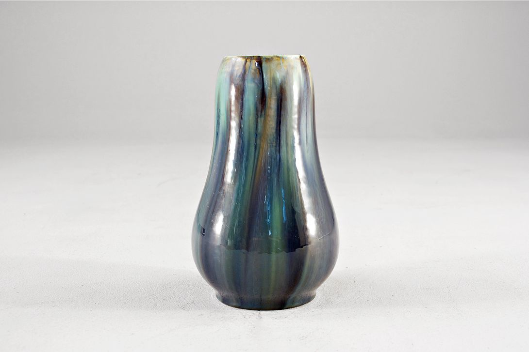 Foto Ocean Green and Blue Marbled Ceramic Vase h30 C5