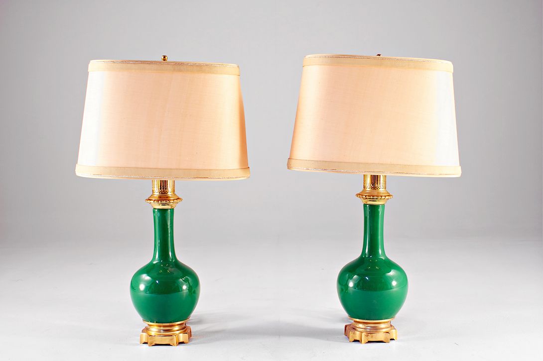 Foto Green Porcelain Table Lamp Empire h70