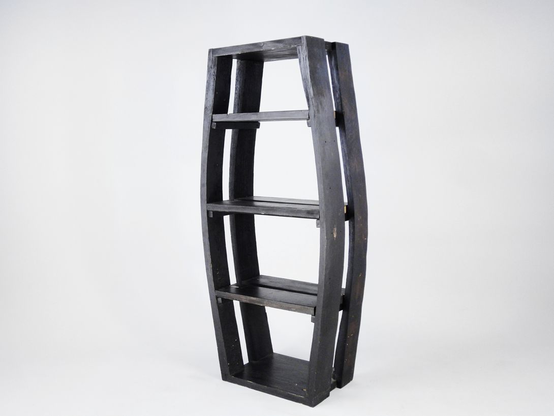 Foto Oak Wooden Shelf Boat Silhouette h175x77x40