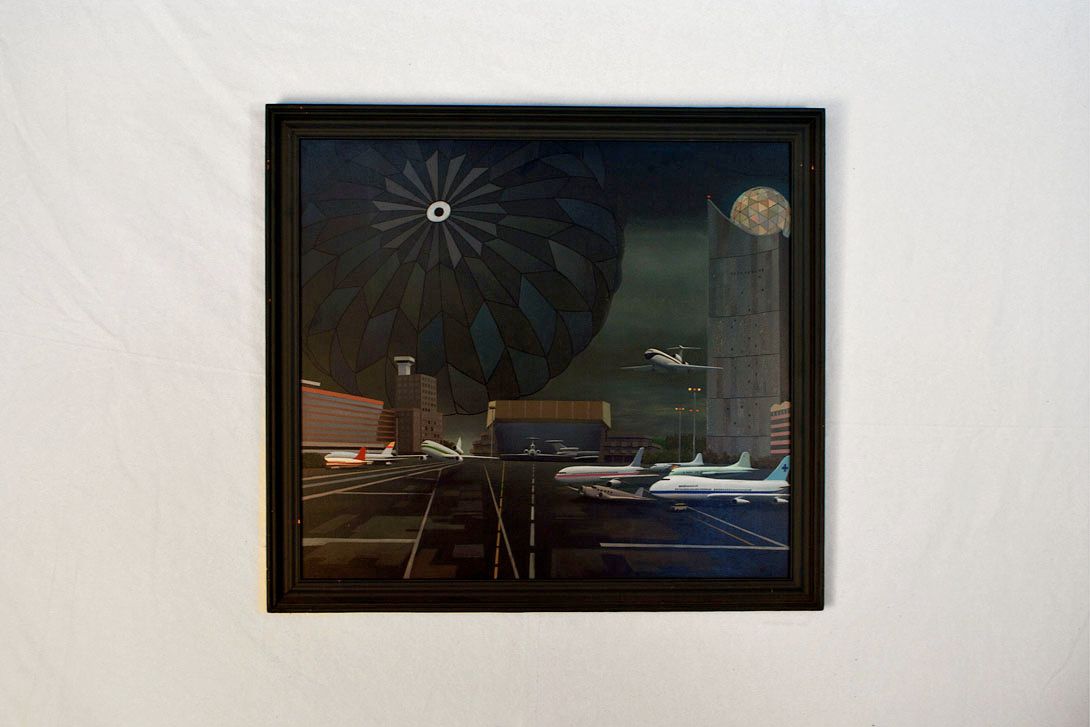Foto Painting Oil &#8220;Flughafen Leipzig&#8221; 1995 72&#215;80 10D12