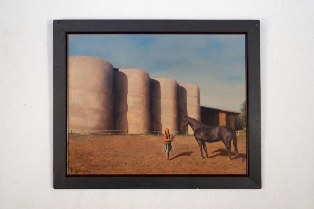 Foto Oil Painting Girl with Horse h46x57 11C5