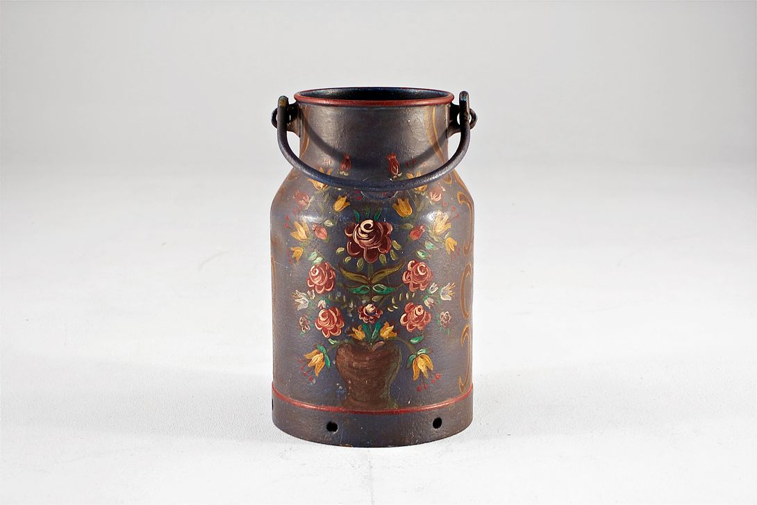 Foto Bavarian Metal Milk Chum Flower Decor h37
