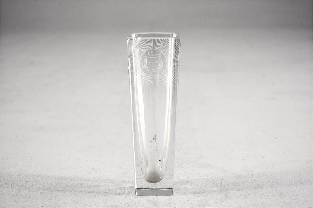 Foto Glass Table Vase CCCP Cut h19