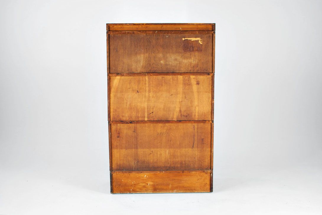 Foto Antique Wooden Bookcase with Glass Doors 1891