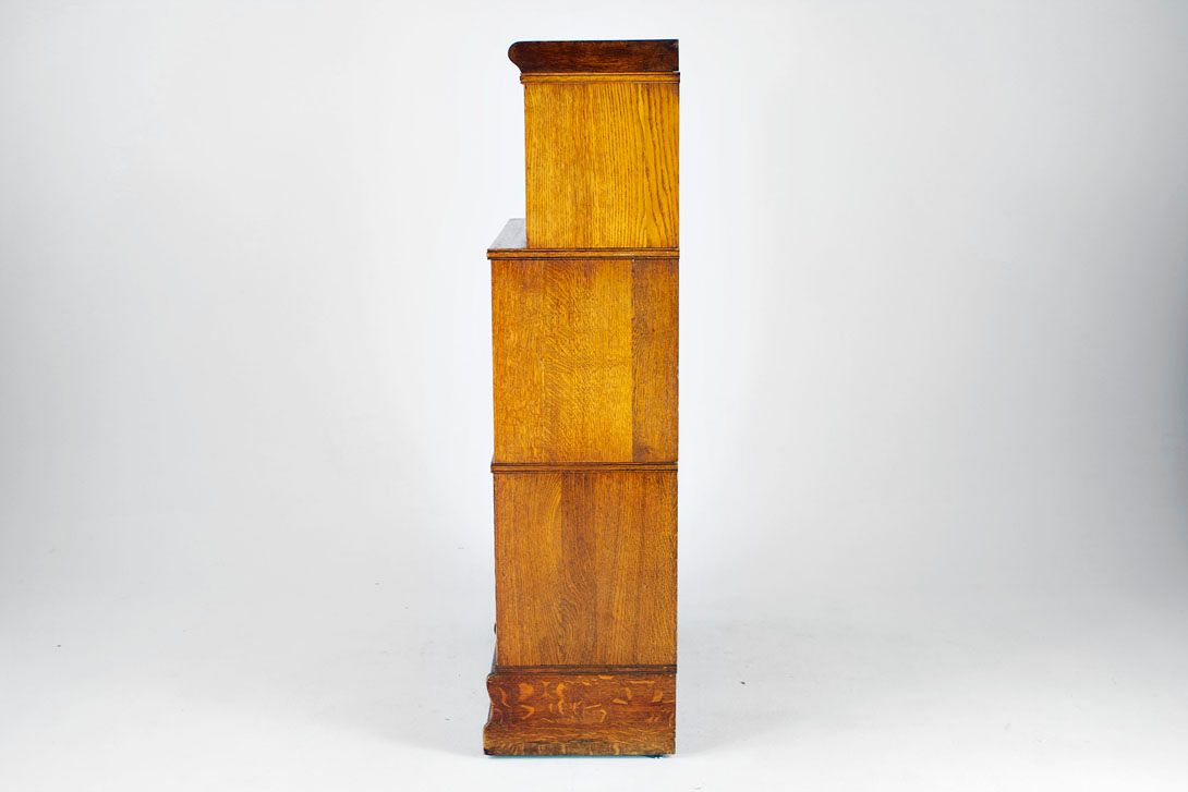 Foto Antique Wooden Bookcase System Leipzig 1890 h139xb84xt38
