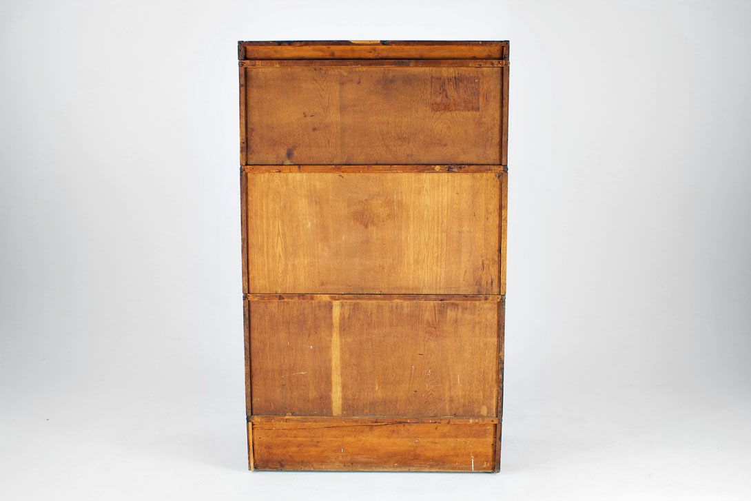 Foto Antique Wooden Bookcase System Leipzig 1890 h139xb84xt38