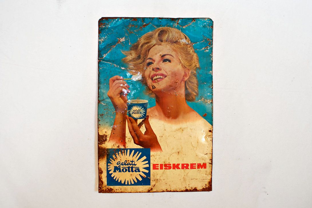 Foto Gelati Motta Ice Cream Advertising Sign 33A4