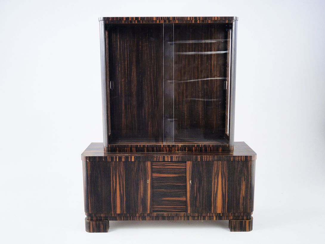 Foto Art Deco Zebrano Wooden Cabinet Potsdam 1925 *N