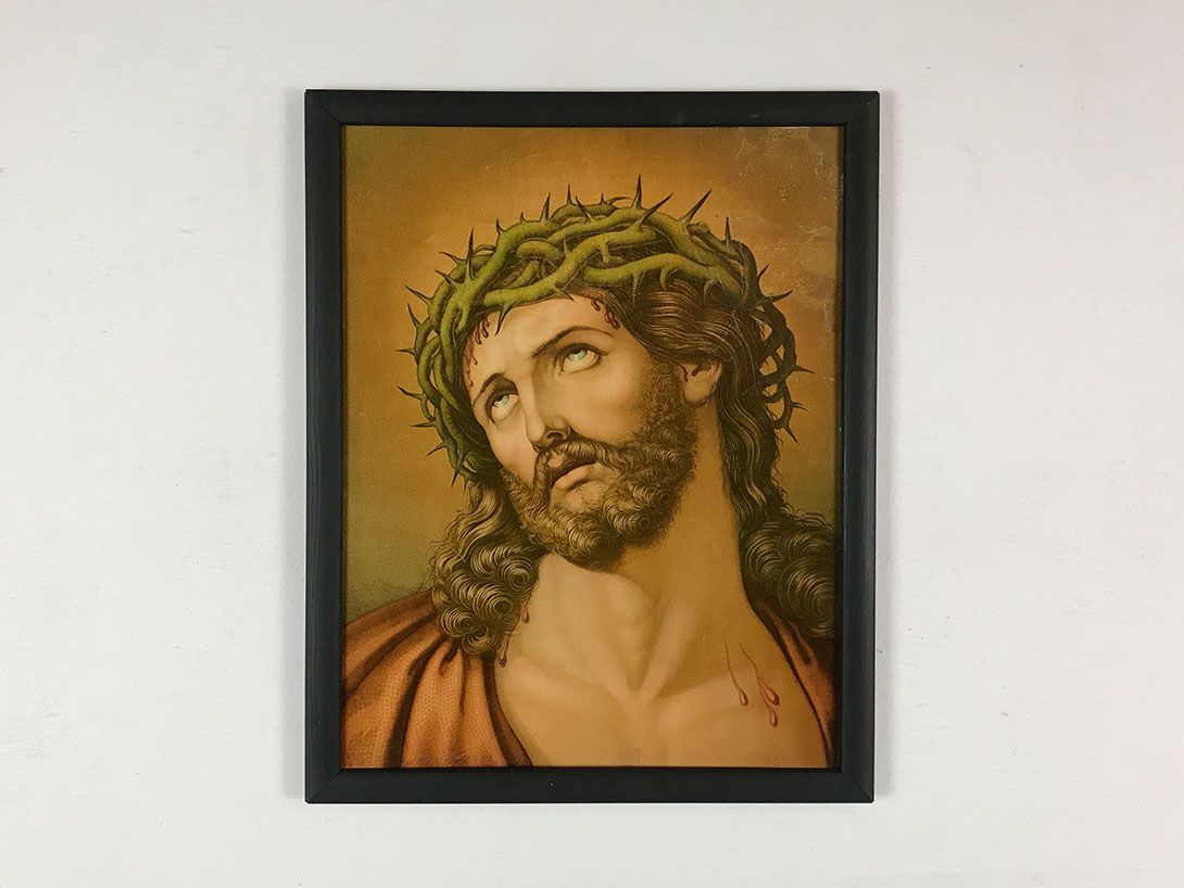 Foto Lithography Icon Jesus with Crown of Thornes 26A4