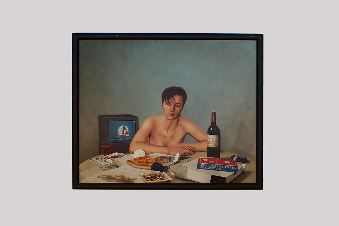 Foto Oil Painting Portrait At the Table 69x84cm 11D10