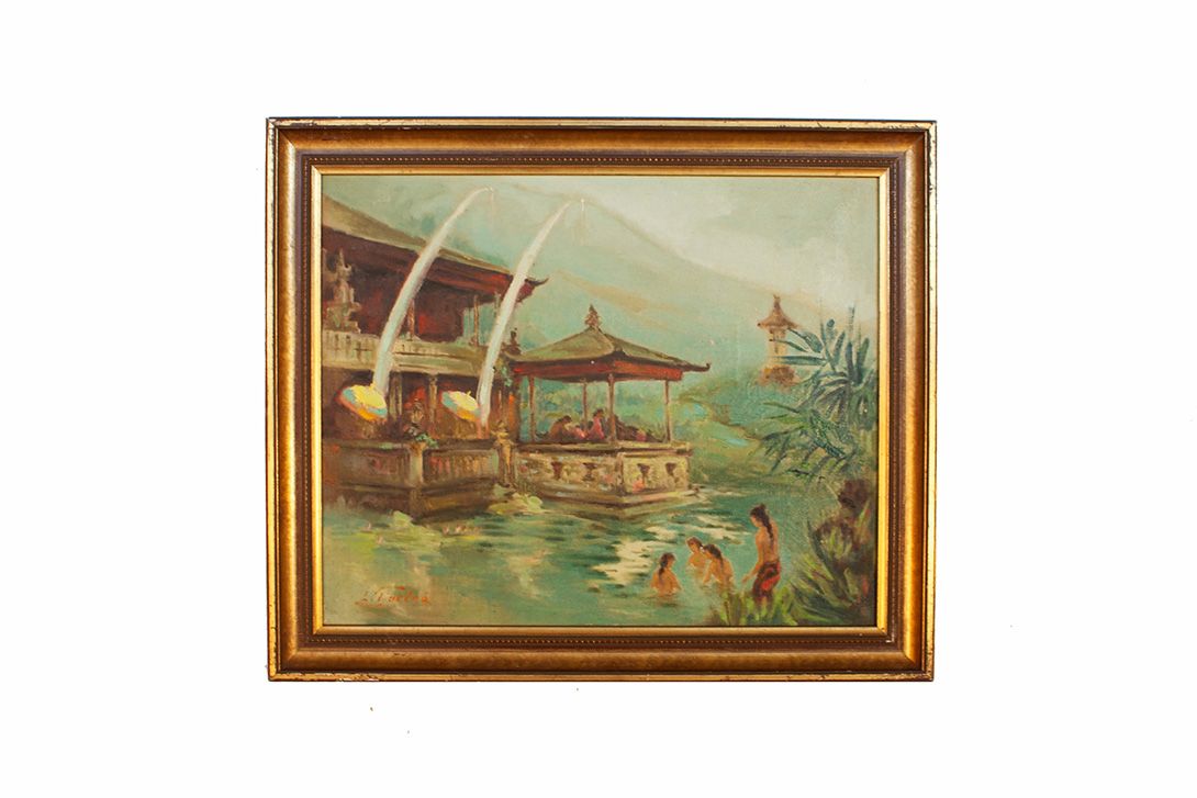 Foto Bathing in Front of the Pagoda h50x60 27E7