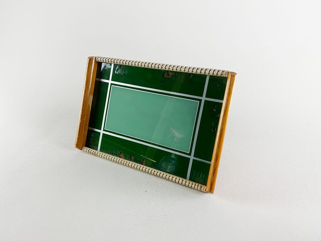 Foto Mid-Century Tray, Golden Rim, 1962