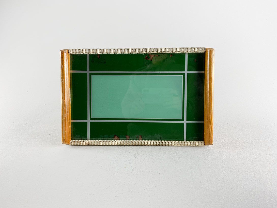 Foto Mid-Century Tray, Golden Rim, 1962
