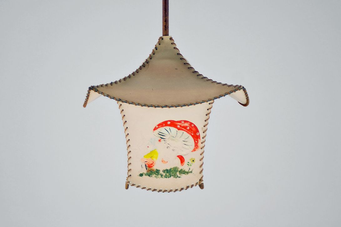 Foto Pendant Lamp Dwarf and Mushrooms 1930 ø33